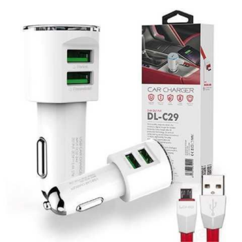 CARGADOR VEHICULAR LDNIO DLC29 / 18W / 3.4A / TIPO C