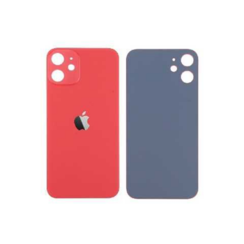 TAPA POSTERIOR IPH 12 / HUECO GRANDE / APPLE / ROJO