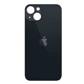 TAPA POSTERIOR IPH 13 / HUECO GRANDE / APPLE / NEGRO