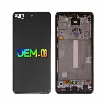 DISPLAY + TACTIL A52 / A52S / C/MARCO / OLED / BORDE ORIG / SAMSUNG / NEGRO