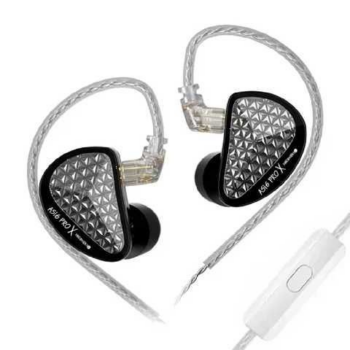 AUDIFONOS KZ AS16 PRO X C/MIC / NEGRO