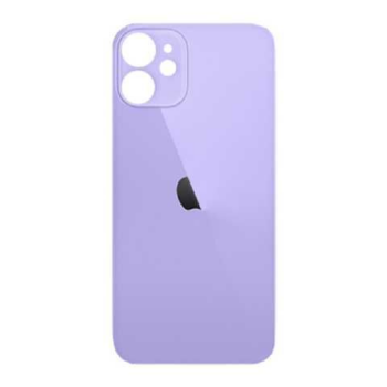 TAPA POSTERIOR IPH 12 MINI / HUECO GRANDE / APPLE / MORADO - Imagen 1