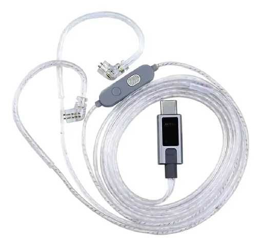 4542_imagen_1.png CABLE KZ M2 DUAL TIPO C C/MIC / SILVER - Imagen 1